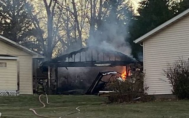 Fire destroys garage, camper at Brookings residence