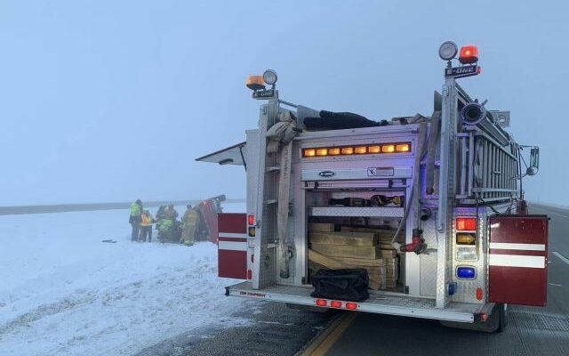One person injured in Hamlin County rollover